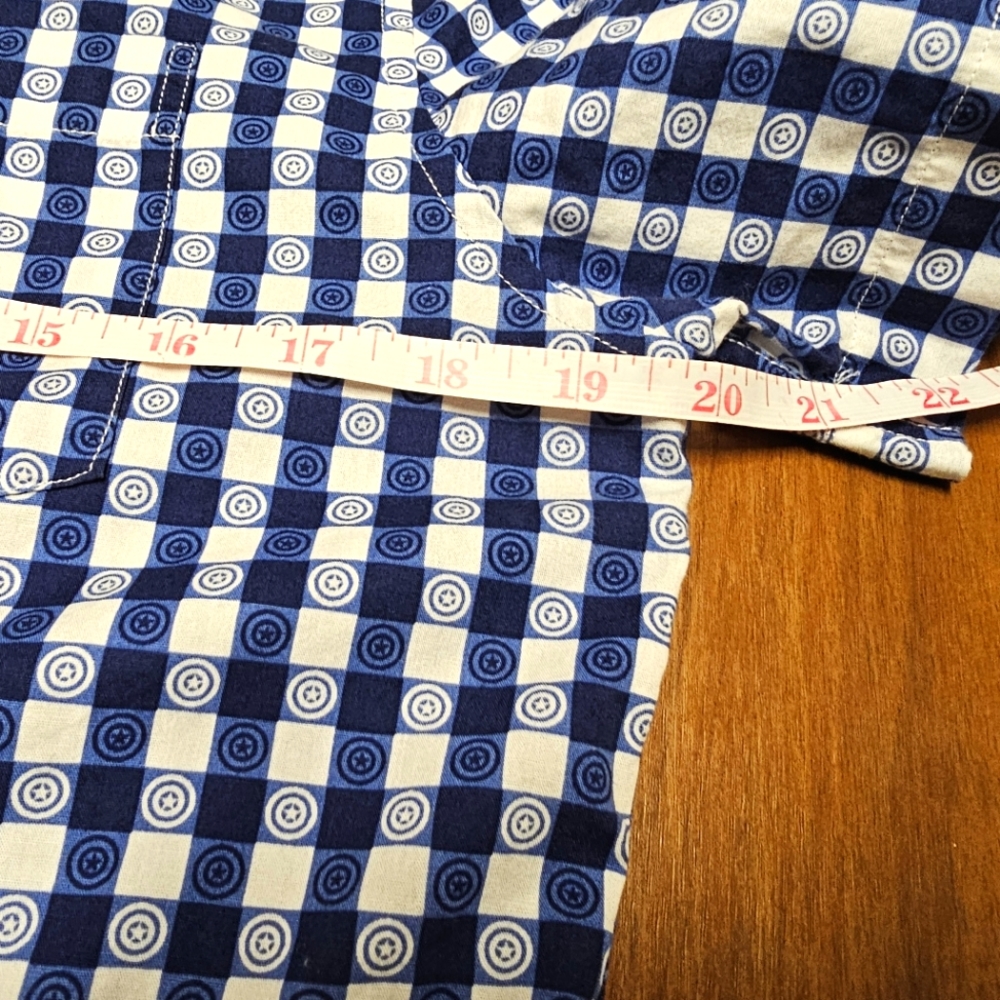 Marvel Captain America Shield Pattern Button Down - image 5